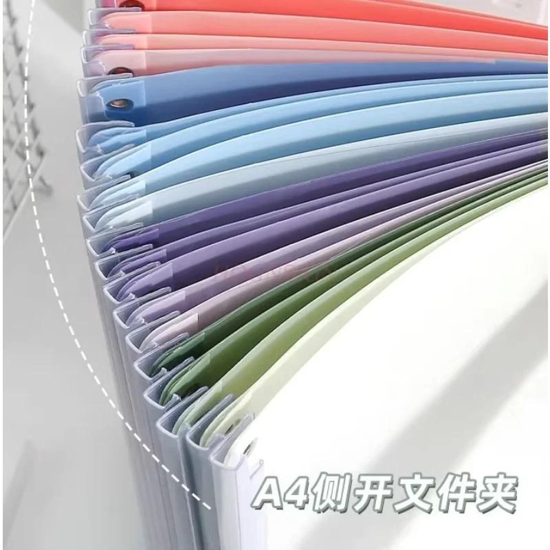 5pcs Rotating pull rod clip A4 folder side opening test paper clip data storage archive clip