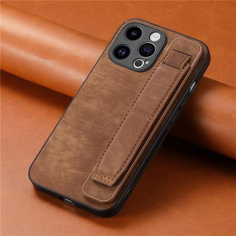 Wrist Strap Leather Phone Case for iPhone 15 Pro Max 14 Plus 13 12 for Samsung Galaxy S24 Ultra S23 S22 S21 FE A35 A25 A15 A05 A54 A24 A14 A53 Cover