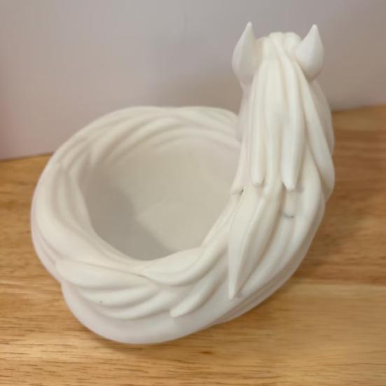 White Horse Key Bowl, 3D Printed Decorative Key Dish, Key Holder Bowl for Key And Jewelry Storage, Entrance Cabinet Desktop Organizer