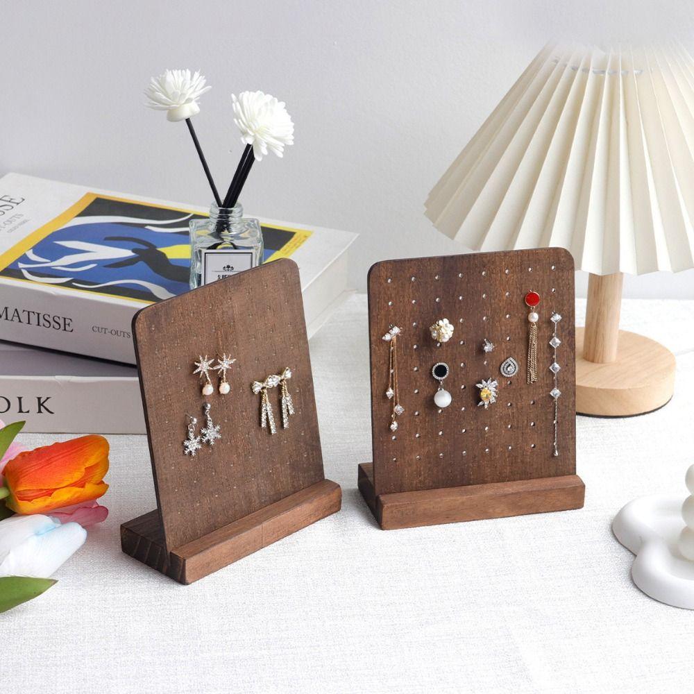 Wooden Wood Earring Stands Earring Organizer Earrings Display Stand  Jewelry Storage Rack