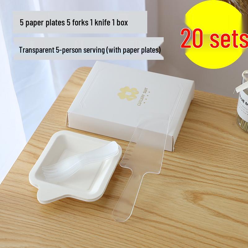 Disposable Plastic Cutlery Set: Birthday Cake Knife & Fork, 4-in-1 Bulk for Parties & Picnics