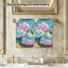 Rainbow Cloud Cookie Pattern Towel, Quick Dry Absorbent Bath Towel