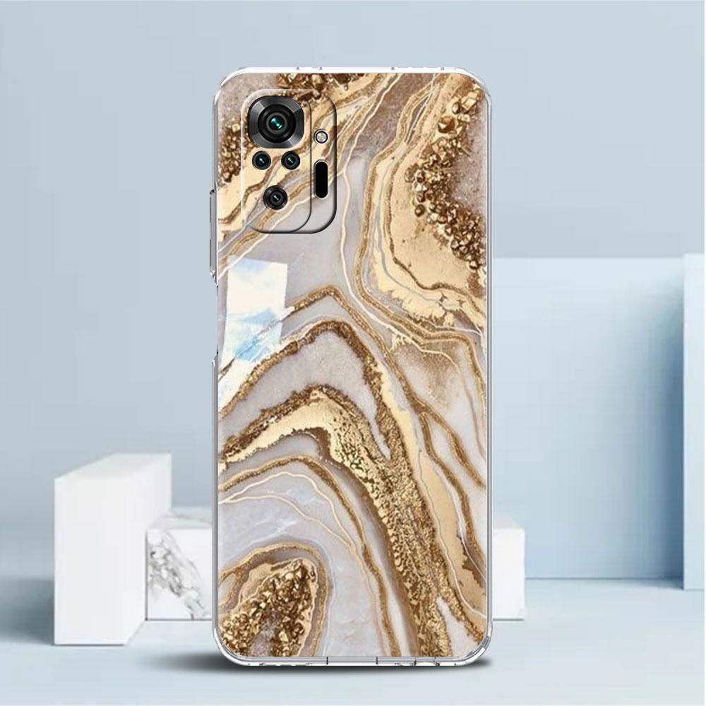 Marble Pattern Luxury Cool Clear Case For Xiaomi Redmi Note 11 Pro 10 9 9S 8 8T 7 9A 9C 9T 10 10C K40 Transparent Phone Cover