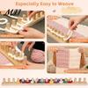 Home Weaving Loom Thick Yarn Knitting Reusable Wood Frame Adjustable Small Blanket Beginners DIY for Blankets Crafting with Metal