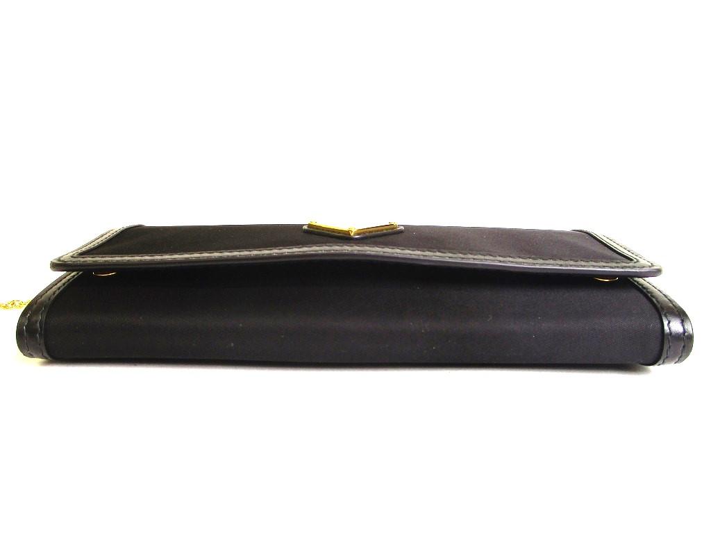 Authentic PRADA Black Nylon and Leather Bifold Long Wallet Purse #a122  Refurbished
