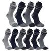Arnold Palmer 10 Pairs Anti-Twist Men's Ringle Toe Socks Long BA007