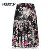 Summer Ice Silk Elastic Waist Skirt for Middle-Aged & Elderly Women