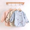 Lemayer self-directed baby food long-sleeved waterproof bib infant tactile play apron, beige dinosaur S, 1 piece, 1 piece