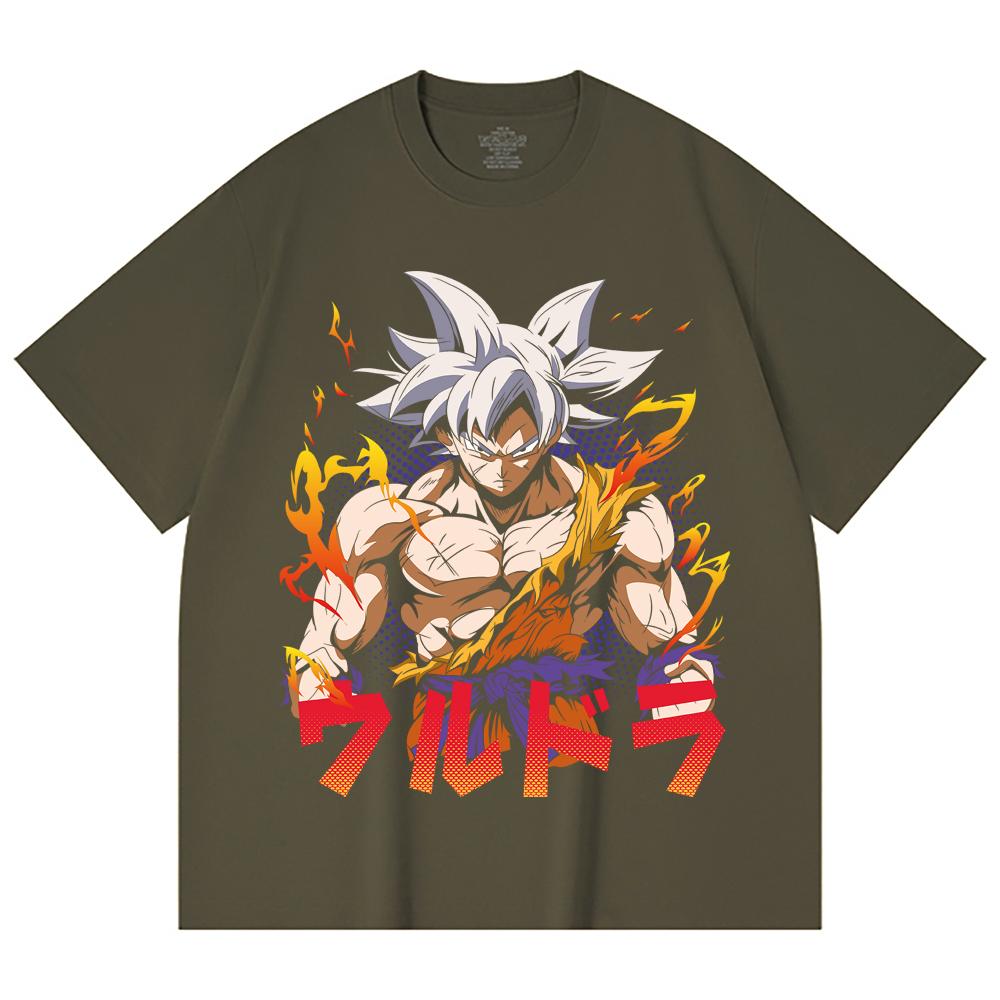 230 Gsm 100% Cotton Dragon Ball V11 Goku Ultra Print Unisex Heavy Cotton T Shirt