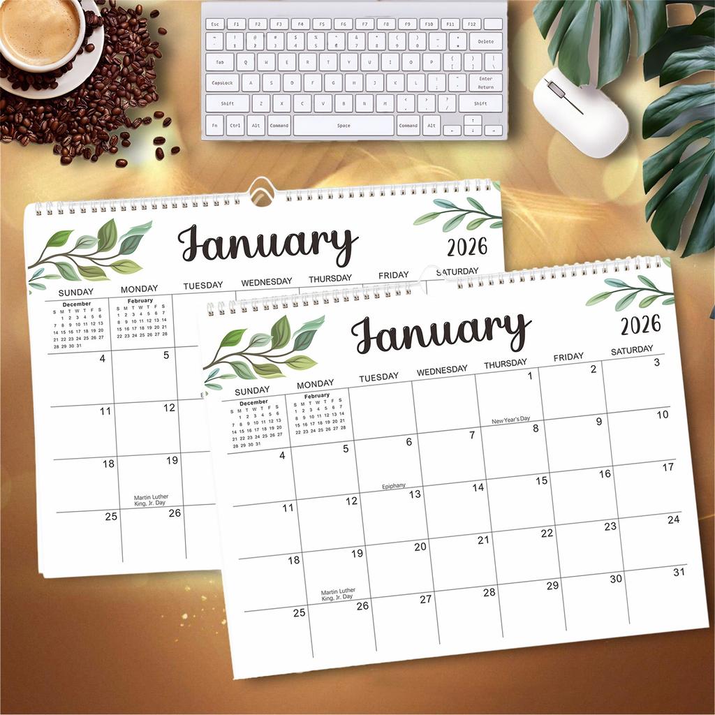 English Calendar For 18 Months, And Creative Desktop Planner