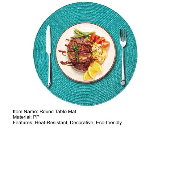 Round Placemats for Dining Table, Woven Heat Insulation Pad, Biodegradable Coasters for Dishes Cups, Farmhouse Kitchen Decor