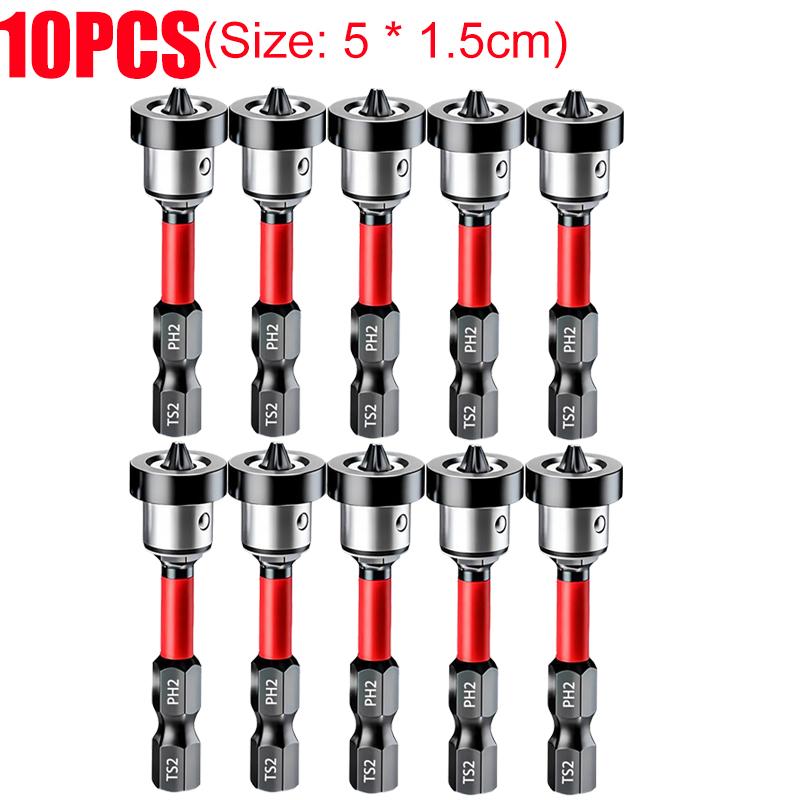 1/10x Magnetic Positioning Screwdriver Bits Detachable Drywall Screw Bits Screwdriver Magnet Collar Hex Shank Drywall Screw Tool