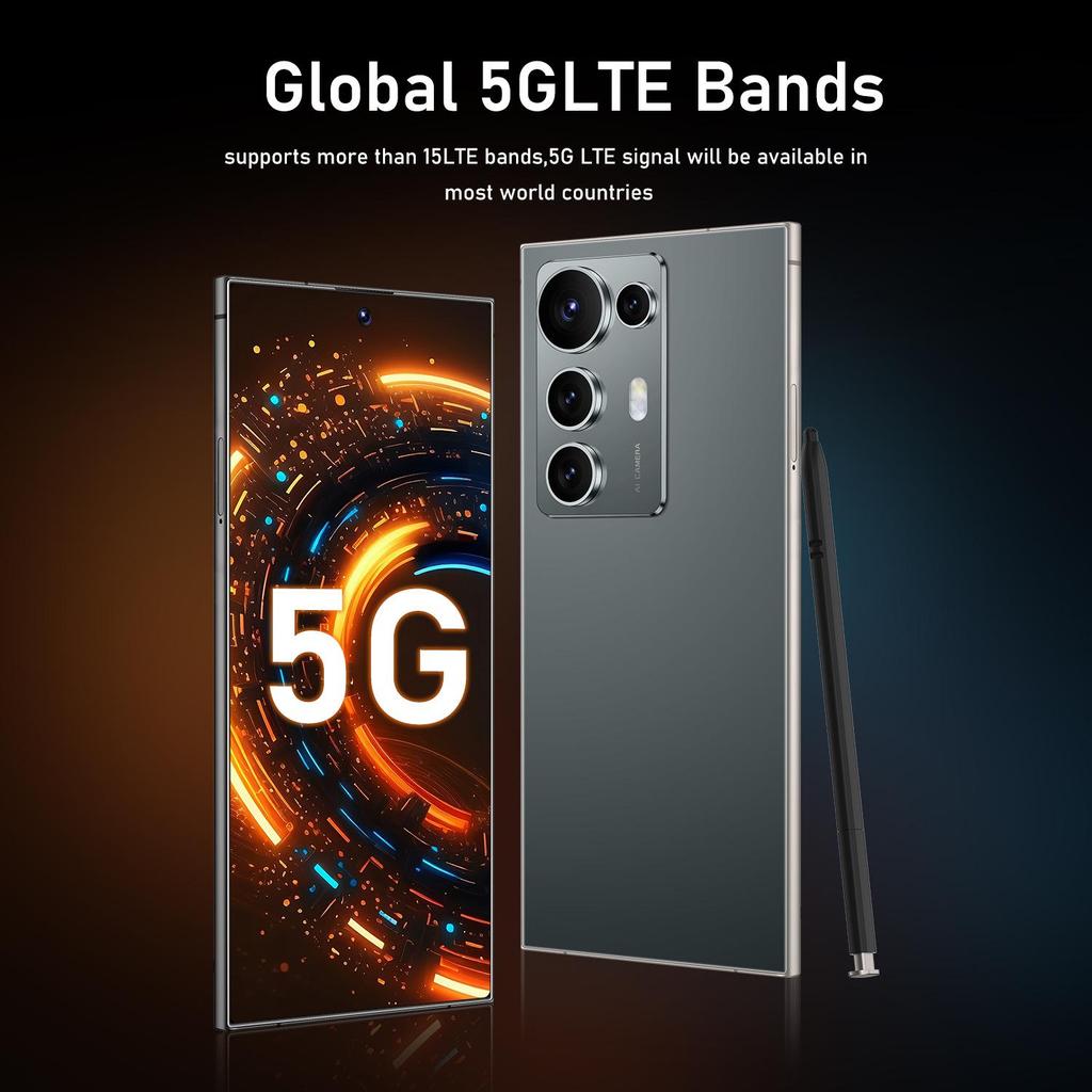 S25 Ultra Mobile Phone: 7.3-inch Large Screen, Built-in Pen, 8+256GB, Global Bestseller