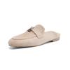 New Women's Bag Head Slippers Low Heel Slippers Large Size Shoes Flat Half Slippers Muller Cool Slippers Summer Half Drag Women