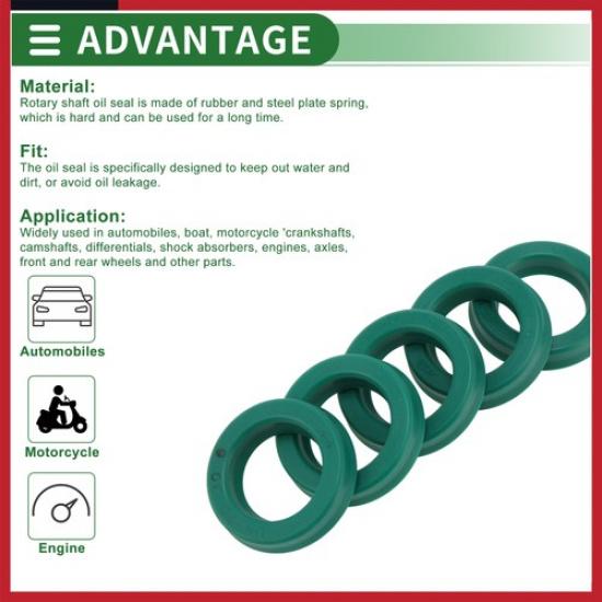 Oil Seal Seal Ring Rotary Shaft Seal 20x30x6mm High Pressure 5Pcs