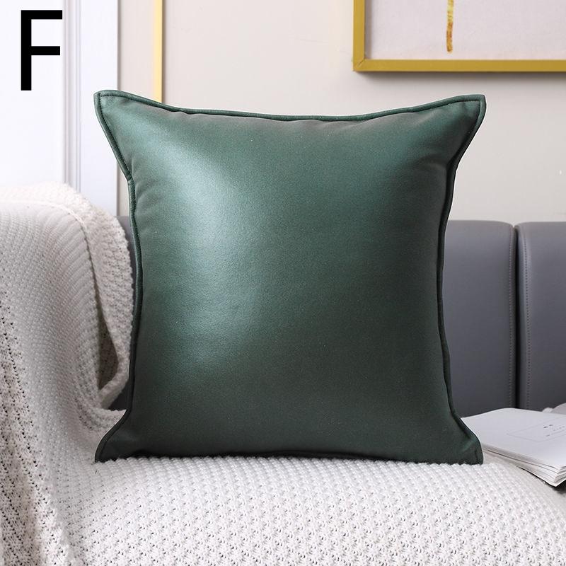 New Solid Color Cushion Cover Candy Color Pillowcase Waterproof Office Sofa Cushion Cover Home Living Room Decoration 45*45 cm