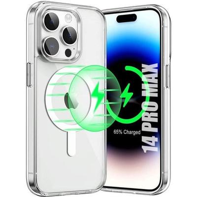 Etui ochronne - Noname - na iPhone 14 Pro Max - Wstrząsoodporne - Ładowanie bezprzewodowe - Przezroczyste