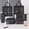 Travel Makeup Bag With Mesh Organizer For Cosmetics And Toiletries In Polyester Fabric