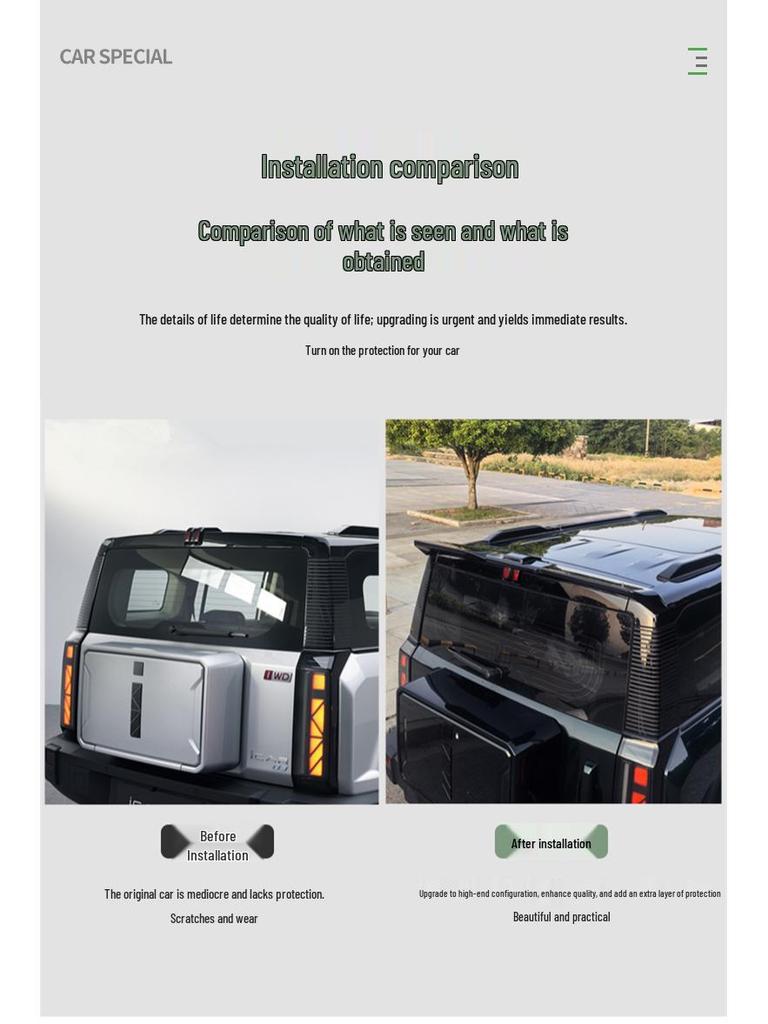 Projetado para carros Chery: Mod de Spoiler Traseiro Integrado e Asa de Teto para Visual Esportivo.