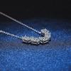 Neue 2,5 Karat Alle Moissanit Halskette für Frauen Dame S925 Sterling Silber Anhänger Oval Labor Diamant Halskette Großhandel