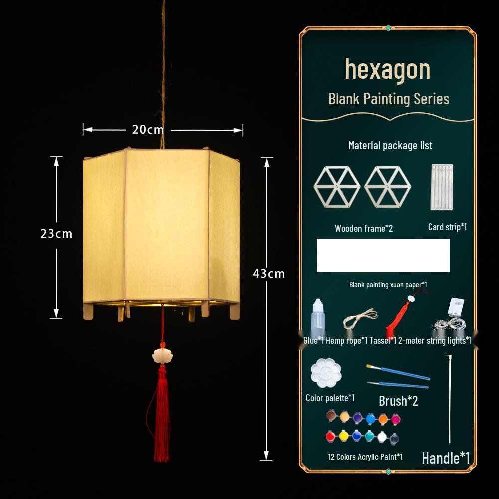 2025 Mid-Autumn Festival DIY Children's Paper Lantern Set - Handcrafted Luminous Xuan Paper Lanterns with Floral and Rabbit Palace Designs