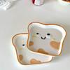 Cute Toast Bread Shaped Ceramic Plate Personalized Rectangular Cake Dim Sum Plates Household Fruit Snack Dish