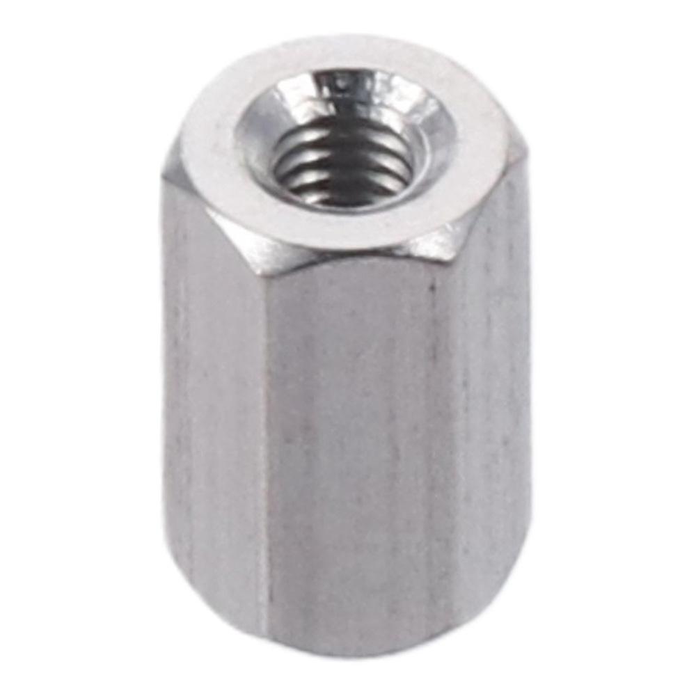 10Pcs M3 M4 M5 M6 Hex Nuts Silver Tone Metric Size Smooth Hex Coupling Nuts