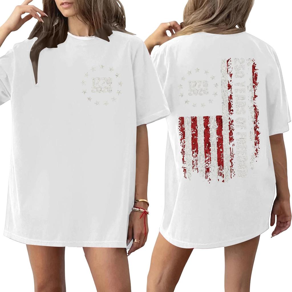 Women's And Men's Fashionable Round Neck Casual Print Short Sleeved T-shirt Top