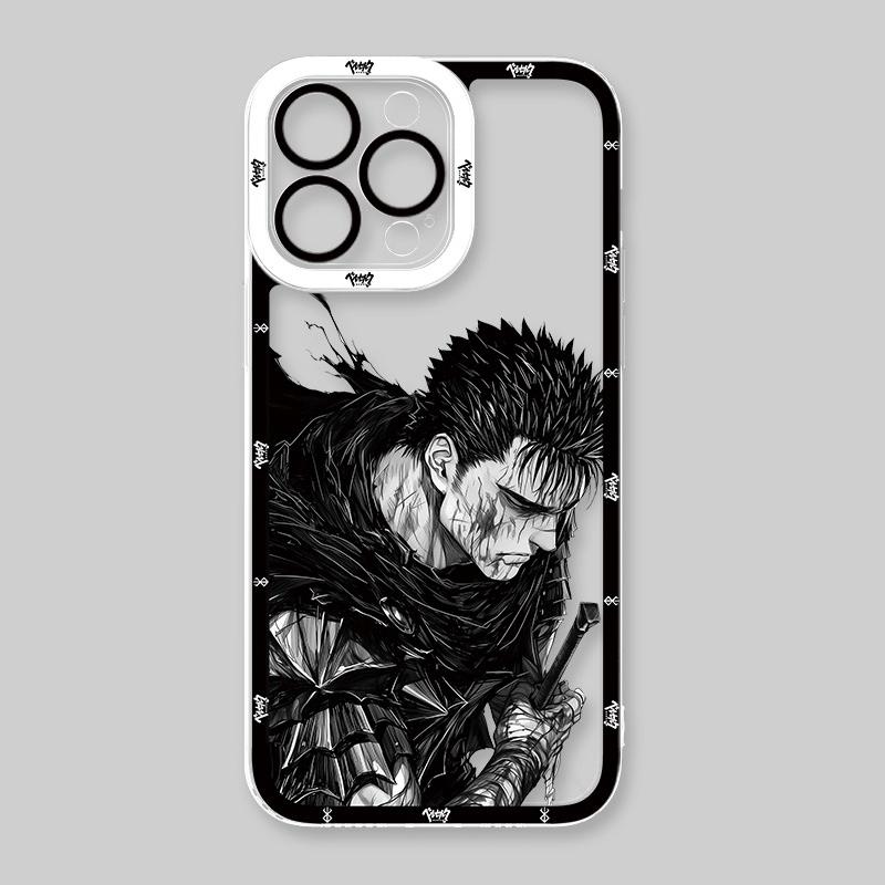 

Чехол для телефона с изображением Гатса из аниме Берсерк для iPhone 16 e 15 14 13 12 11 Pro Max XS X XR Plus Mini SE 2020 2022 Прозрачный Funda Coque iPhone SE (2022)