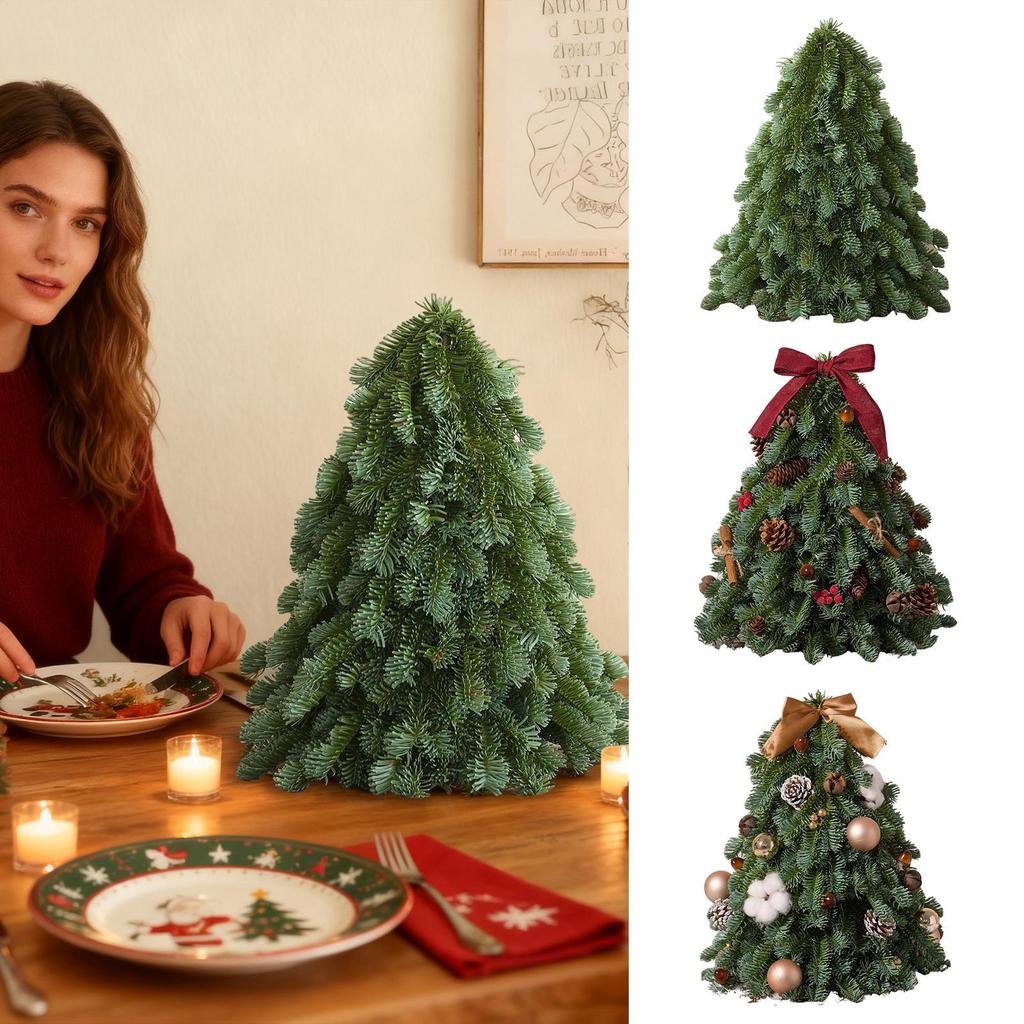 Tiny Christmas Tree Realistic Pine Home Decor Small Christmas Trees Dinning Table Decor For Indoor Outdoor Bedroom Kitchen