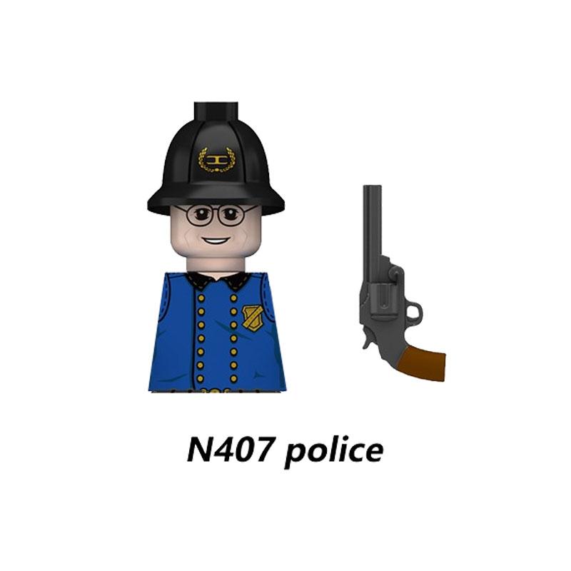 MOC Militär Sowjetischer US-Soldat Figur Baustein Kavallerie Pilot Westlicher Cowboy Detektiv Waffe Schwert Umhang Kinder Spielzeug Geschenk K148