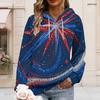 Plus Size Womens Hooded Sweatshirt White Drawstring Long Sleeve Loose Soft Casual Leisure Wear
