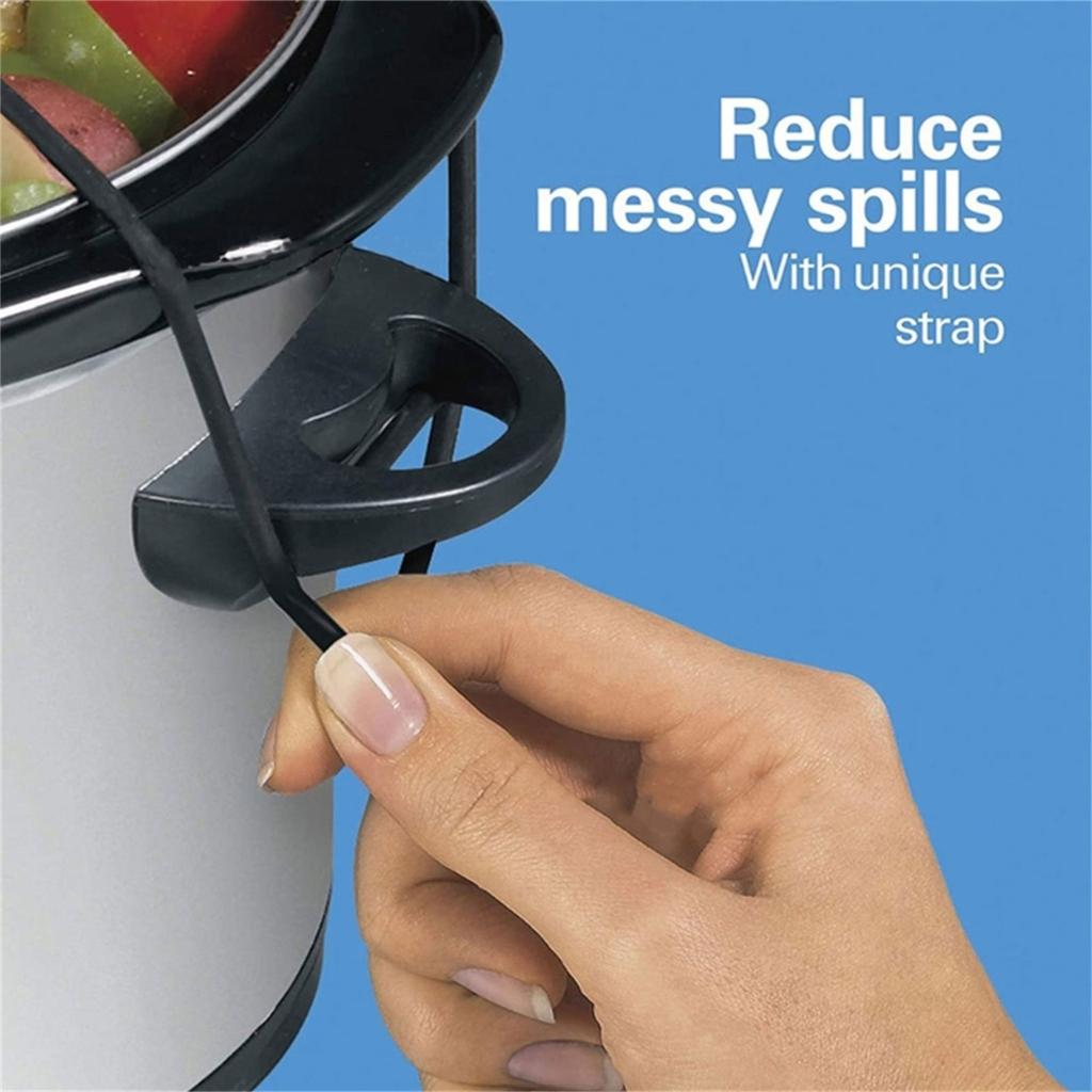 2Pcs Rubber Band Lid Latch Strap Heat Resistant Silicone Locking Straps for 6/7/8 Quart Slow Cooker Maintenance