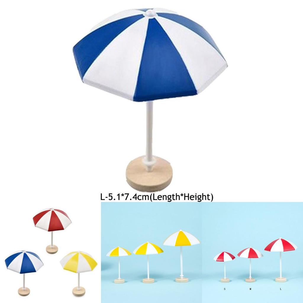 Adorable Mini Sun Umbrella Micro Landscape Ornament For Charming Dollhouse Decor
