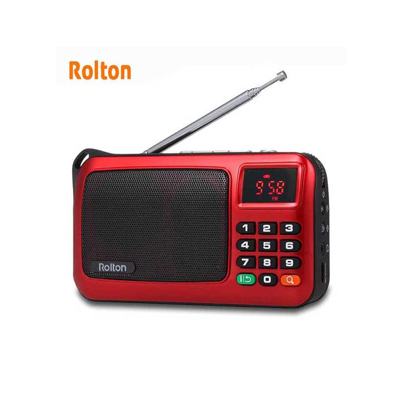 

Rolton W405 цифровой мини MP3 музыкальный плеер портативный FM радио динамик TF USB диск плеер с красный