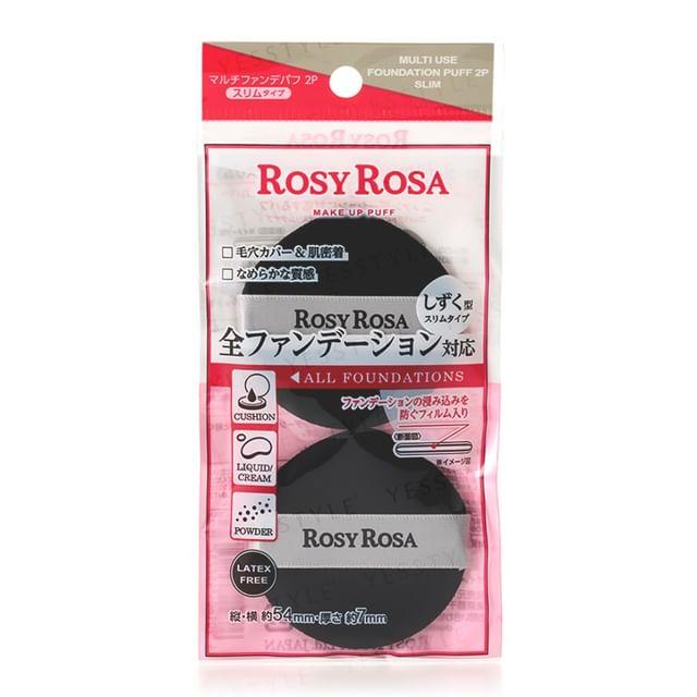 Chantilly - Rosy Rosa Multi Use Foundation Puff Slim Black - 2 pcs