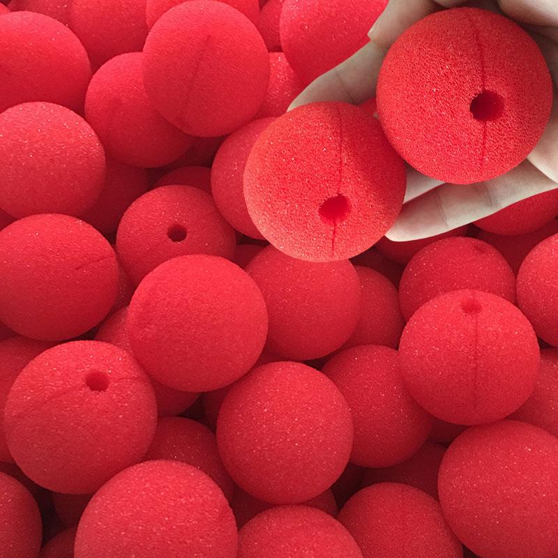 1/100pcs Red Clown Nose DIY Foam Sponge Balls Cosplay Costume Props Funny Circus Performance Party Halloween Decoration Supplies