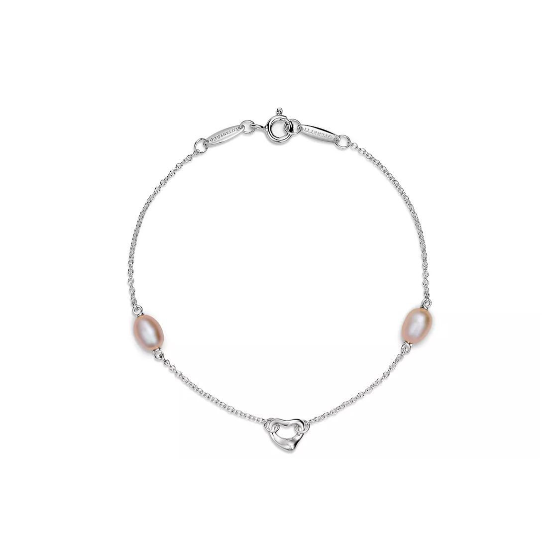 

Tiffany & Co. Elsa Peretti™ Pearls By The Yard™ Open Heart Silver Bracelet Unisex Bracelet 60145812 F,Silver