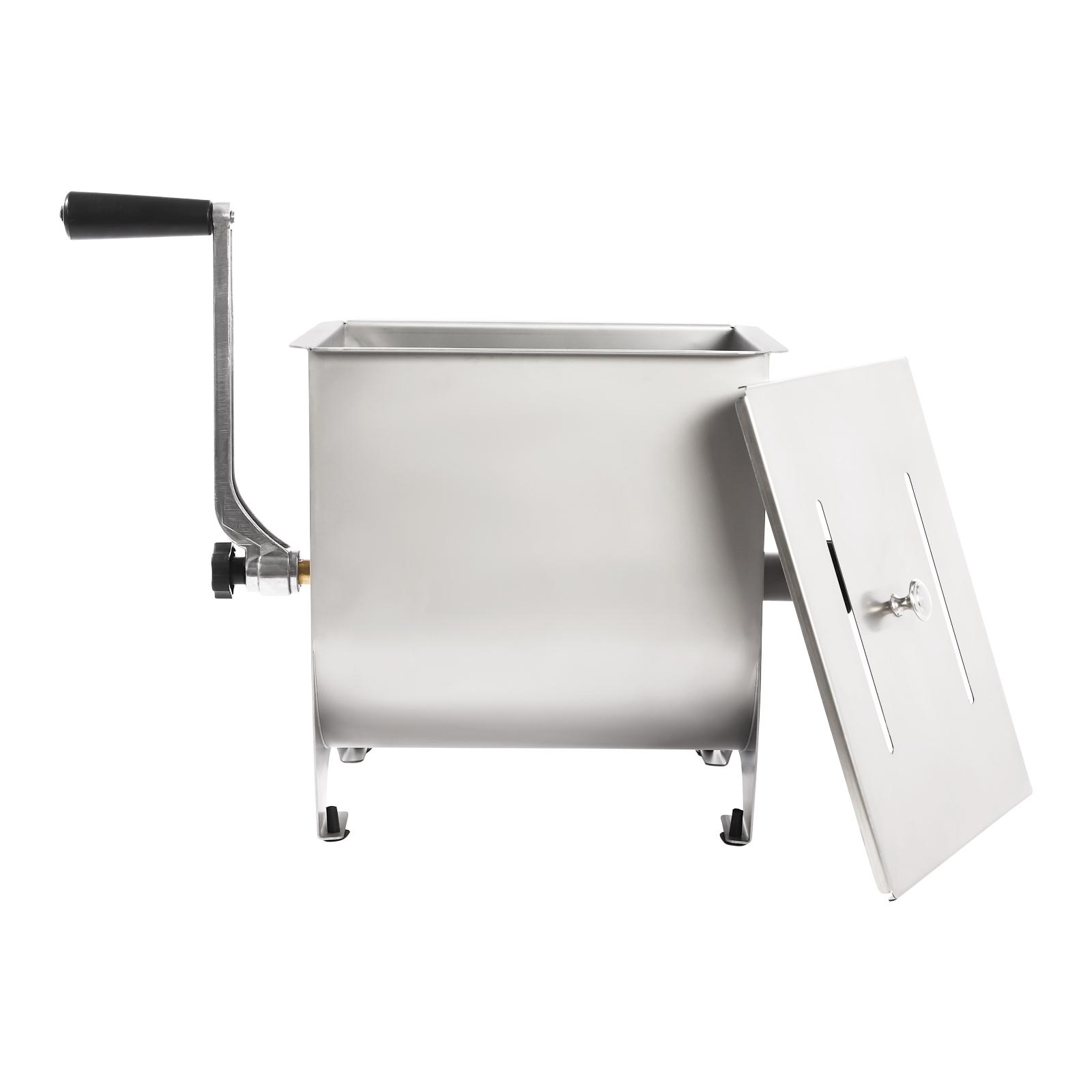 Manual Meat Mixer 20LB, Stainless Steel Hand Crank Sausage Maker for Kitchen, Home Use, Beef Pork Seasoning Blende серебряный