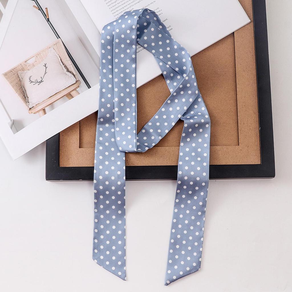 Luxury Ribbon Polka Dot Scarf Printed Retro Scarf Headband Neckerchief Thin Long Scarves Spring Summer