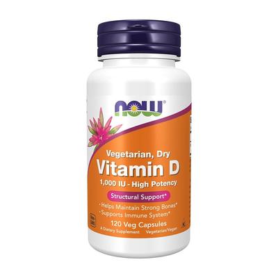 Vegetarisch, Trockenes Vitamin D Hohe Potenz 1000 IE, 120 Veg-Kapseln