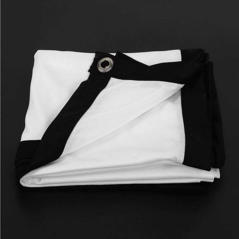 16:9 Thicken Portable Non Crease Soft White Polyester Projector Curtain Projection Screen