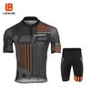 Mens Quick-Dry Cycling Jersey Bib Shorts Set Breathable Outdoor Road Bike Apparel
