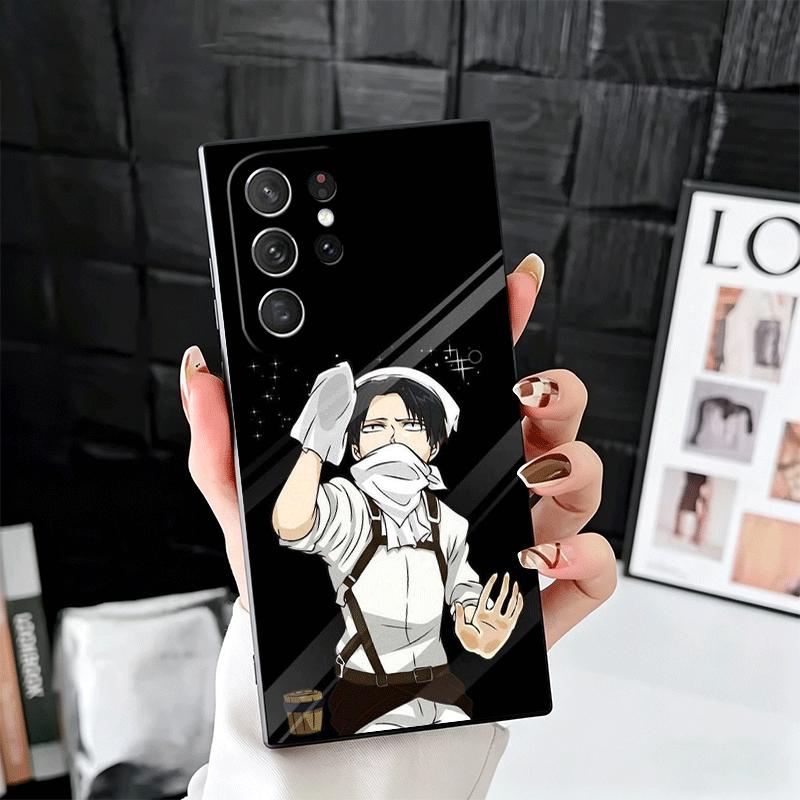 A-Attack On T-Titan Levi Soft Phone Case for Samsung Galaxy S26 S25 Edge S24 Ultra S23 Plus S22 S21 FE S20 Black Cover Back Shel