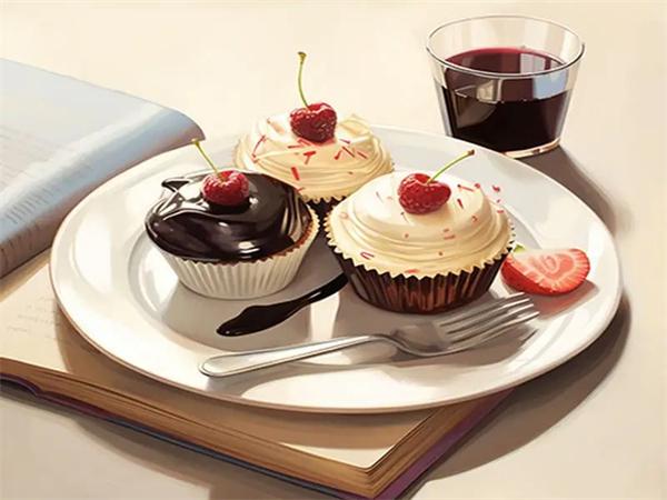 Full Square Round 5D Diamond Painting Coffee Cake Home Decor Embroidery Mosaic Food Landscape Wall Art