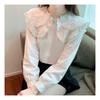 Navava Romantic Lace Big Collar Long Sleeve Blouse Nb1871