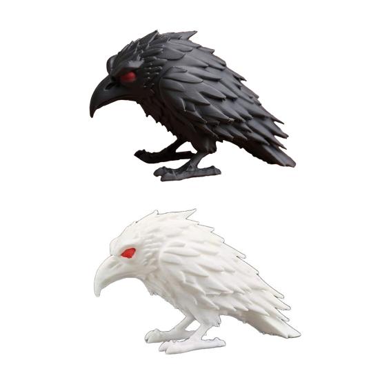 Estatua de Cuervo Falso Figura de Cuervo Impresa en 3D con Ojos Rojos Escultura de Cuervo Gótico Místico Realista para Fiesta de Halloween Decoración del Hogar