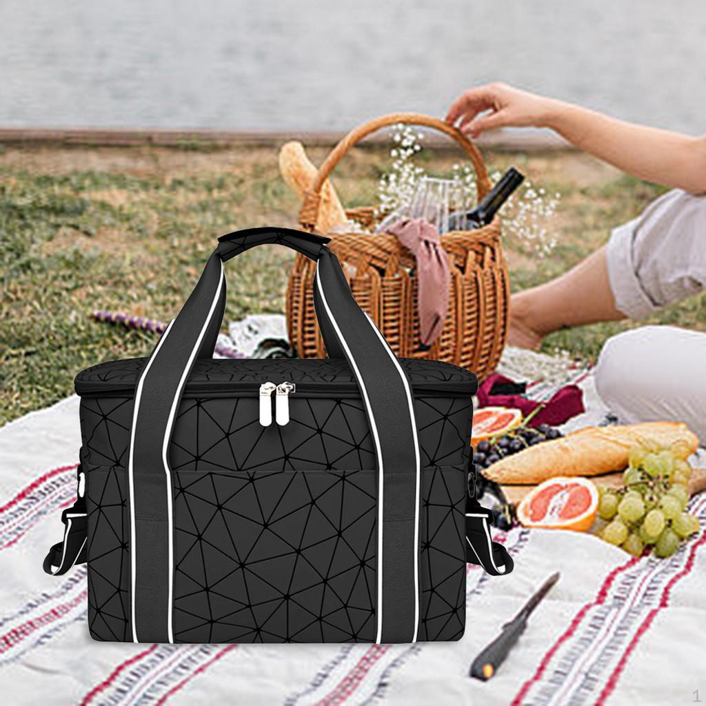 Insulated Lunch Bag Large Box Adults Keeps Drinks Cold Reusable Tote Cooling for Business