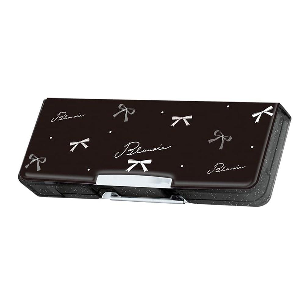 Compact Double-Sided Pen Case - Black Noir 232047
