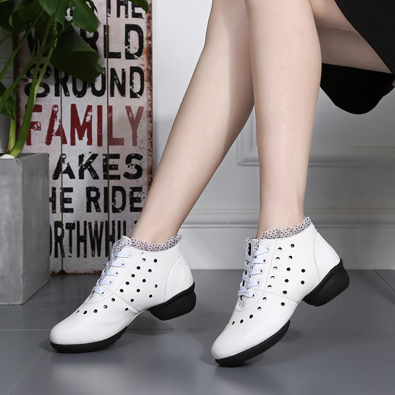 Dance Shoes Woman Ladies Modern Soft Outsole Jazz Sneakers PU Breathable Female Dancing Fitness Sport Casual Shoes